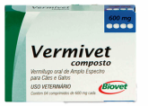 Vermífugo Biovet Vermivet Composto 600 mg. Para Cães E Gatos