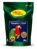 Sellecta Papagaio E Araras Natural 350g. Alimento Completo Para Papagaios E Outros Pscitacideos De G