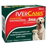 Ivercanis 3mg. Ivermectina P/ Cães. Tratamento Contra Sarnas.