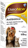 Enronew 50mg ( Enrofloxacino ) Antibiotico De Amplo Espectro Para Cães E Gatos