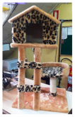 Arranhador Gigante Para Gatos. Casa + Cama 2 Andares Com Toca