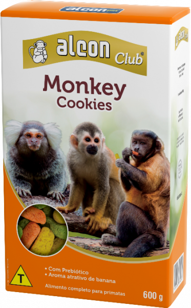 Alcon Club Monkey Cookies 600g Ração P/ Macacos. Sagui Prego Bugio E De Cheiro