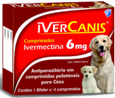 Ivercanis 6mg. Ivermectina P/ Cães. Tratamento Contra Sarnas.