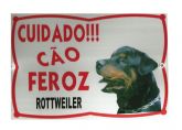 Placa De Advertencia. Cão Feroz Rottweiler. Frete Grátis!!