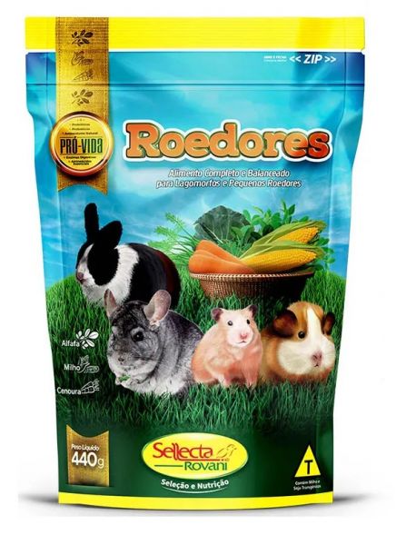 Sellecta Extrusado Roedores. Alimento Completo P/ Hamster, Porquinho Da Índia, Chinchila E Esquilo