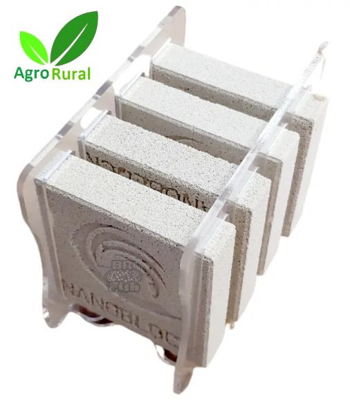 Suporte Acrílico Para Mídia Filtrante Nano Block - Com 4 Cavidades/Gavetas.
