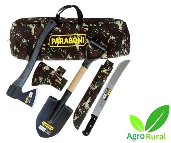 Kit Acampamento Escoteiro Militar Camuflado Tático Paraboni. Camping, Pesca, Acampamento E Escotismo