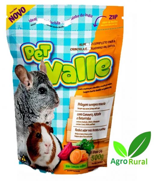 Ração Zootekna Pet Valle. Alimento Completo Para Chinchila E Porquinhos Da Índia.