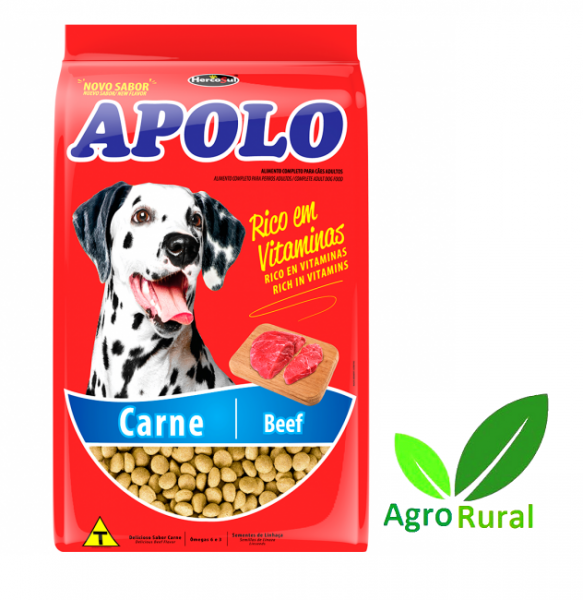 Apolo Carne 10.1kg. Ração Para Cães De Todas As Raças.