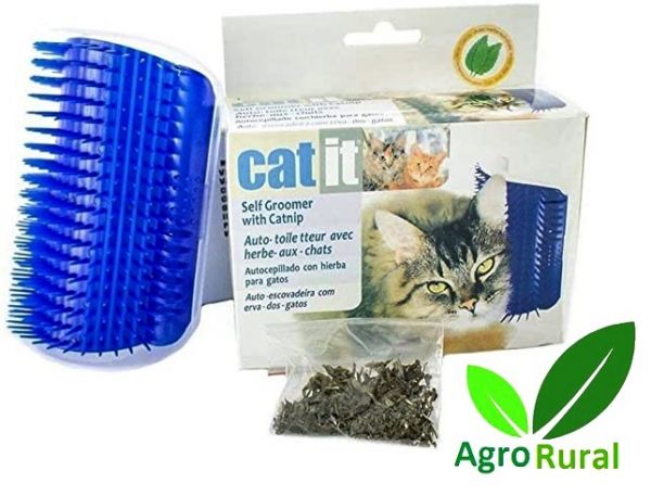 Escova Para Gatos Para Canto Ou Parede. Com Catnip.