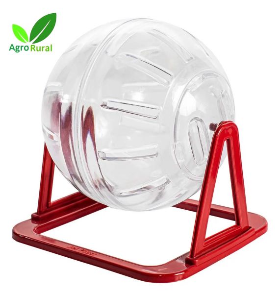 Brinquedo Bola Globo De Exercíos Acrílico Com Suporte Plástico Para Hamster.