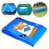 Lona Para Proteção Em Polietileno Azul 4X4 Mts. Para Camping Pesca Praia E Piscina.