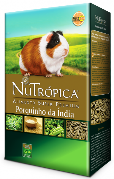 Nutrópica® Porquinho Da Índia. Caixa C/ 1,5 Kilos. Ração Super Premium