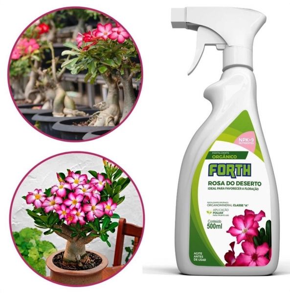 Fertilizante Spray Forth Pronto Uso Para Rosa do Deserto.