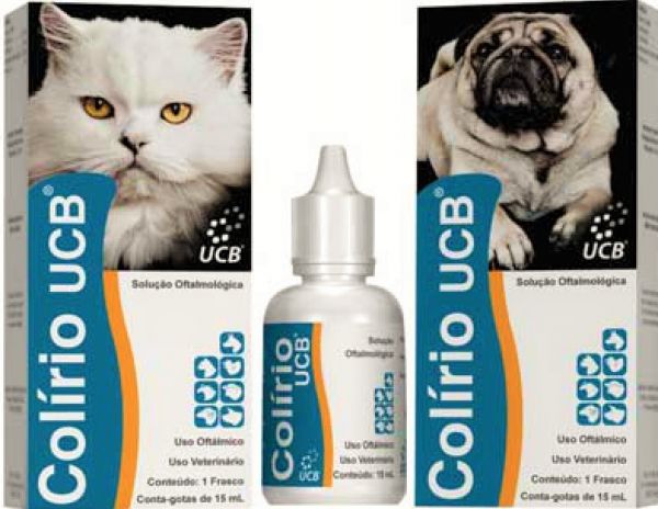 Colírio UCB. Tratamento Das Inflamações E Irritações Nos Olhos Dos Animais.