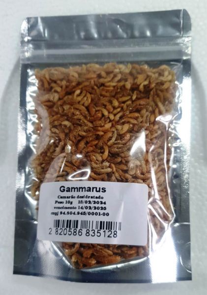 Gammarus 10gr. Ração em Crustáceos Desidratados P/ Tartarugas Aquáticas