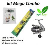 Kit Completo Para Pesca Mega Combo Maruri. Com Vara, Molinete, Linha, Iscas E Spiners.