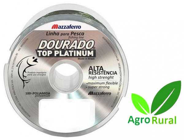 Linha De Pesca Dourado Top Platinum 0,45mm Rolo Com 100mts.