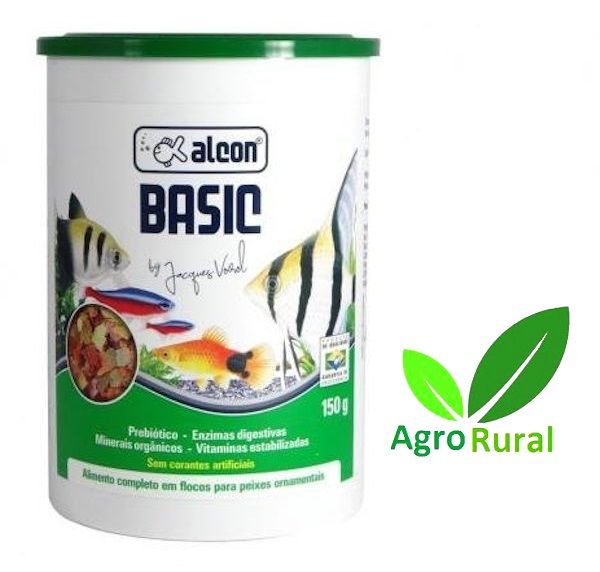 Alcon Basic 150gr Ração P/ Peixes De Aquário Doce E Marinho.