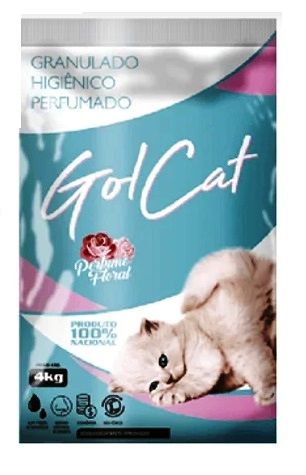 Granulado Gol Cat Areia Higiência P/ Gatos. Com Perfume Floral. Saco C/ 4 Kilos.