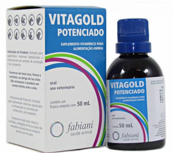 Vitagold Potenciado 50ml. Suplemento Vitamínico Para Alimentação Animal
