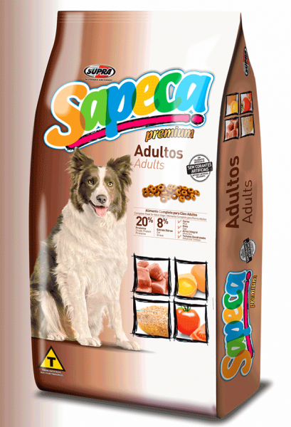 Sapeca Cães Adultos. Supra. Ração Premium. Saco Com 10 Kilos.