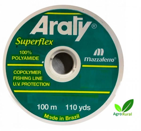 Linha De Pesca Araty 0.60mm. 100mts. Alta Resistencia E Transparencia.