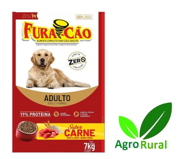 Furacão 7 Kilo. Ração Para Cães Adultos