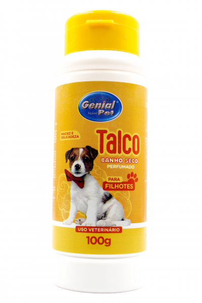 Talco Banho Seco Perfumado Para Cães Filhotes. Genial Pet