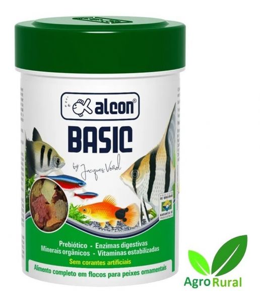 Alcon Basic 20gr Ração P/ Peixes De Aquário Doce E Marinho.