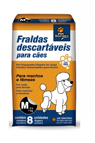 Fralda Descartável P/ Cães De 3 A 7 Kilos. Super Absorvente