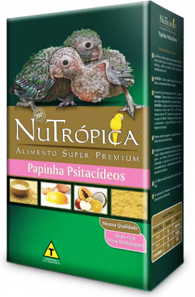 Nutrópica® Papinha Psitacídeos P/ Calopsita, Papagaio, Arara