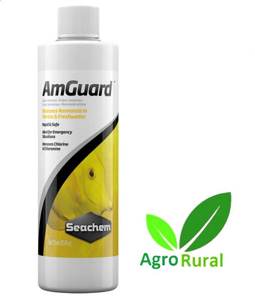 Seachem Amguard 250ml Removedor Amônia Nitrito Cloro E Cloramina