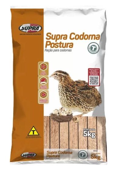 Supra Ração Para Codornas. 5Kg. Com Fator De Reforço Para Produção De Ovos.