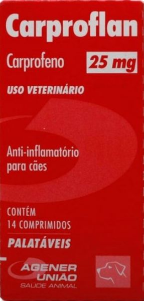 Carproflan (Carprofeno). 25mg. Anti-inflamatório, Analgésico, Anti-térmico