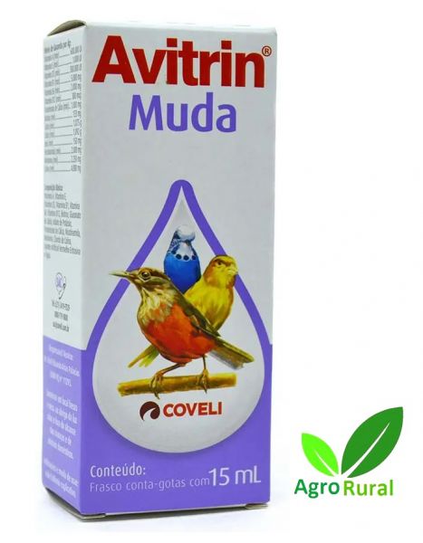 Avitrin Muda. Suplemento Vitamínico, Mineral E Aminoácido Para Aves E Passaros Na Fase Da Muda.