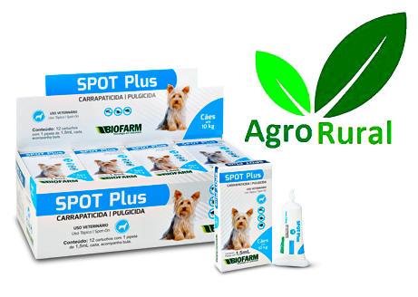 Spot Plus Para Cães até 10 Kg. Anti Pulgas, Piolhos E Carrapatos.