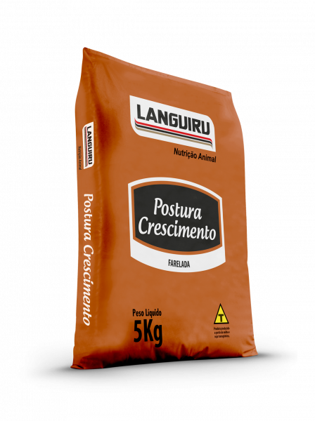 Ração De Primeira Linha Crescimento Para Pintos E Outras Aves. Pacote C/ 5kg. Languiru.