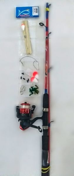 Kit Completo Para Pesca Bella Pesca. Com Vara, Molinete, Linha, Estojo Iscas E Spiners.