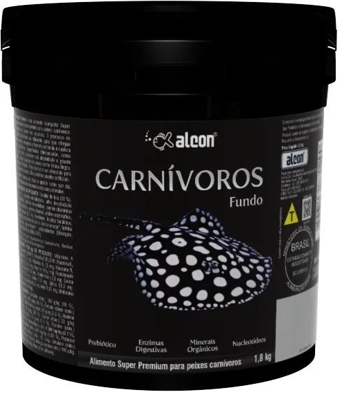 Alcon Carnivoros De Fundo Balde 1.8Kg. Alimento Super Premium Para Peixes Carnívoros De Fundo.