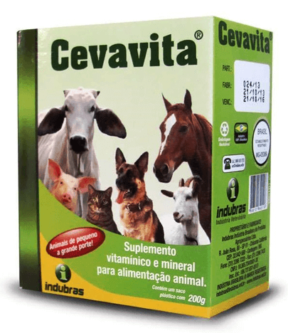 Cevavita. Suplemento Vitamínico Mineral Para Alimentação Animal.