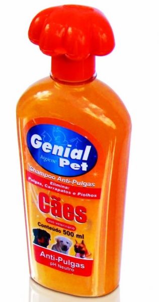 Shampoo Para Cães Genial Pet 500ml. Mata Pulgas, Piolhos E Carrapatos.