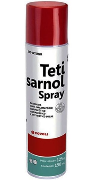 Teti Sarnol Spray. Sarnicida, Anti-Inflamatório, Antimicótico, Antialérgico E Antibiótico