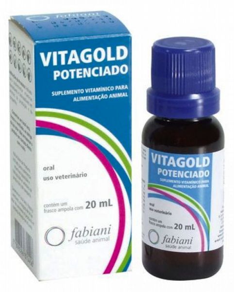 Vitagold Potenciado 20ml. Suplemento Vitamínico Para Alimentação Animal