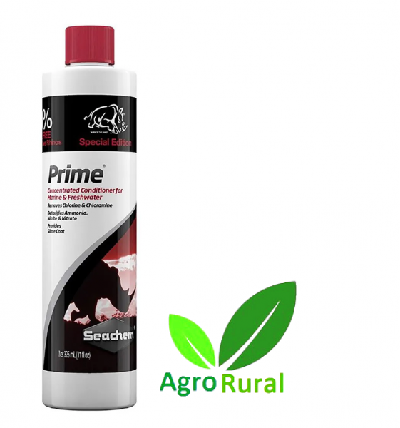 Prime Seachem 325ml. Remove Cloro, Amônia, Nitrito E Nitrato.