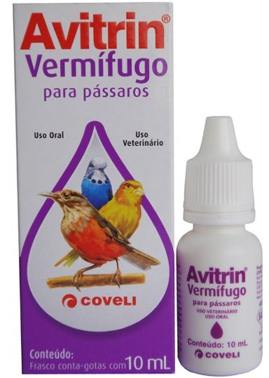 Avitrin Vermífugo. Para Todas As Espécies De Aves.