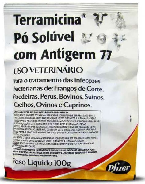 Terramicina Pó Solúvel Com Antigerm 77.