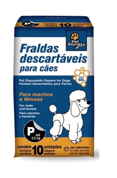 Fralda Descartável P/ Cães C/ Até 3,5kilos. Super Absorvente