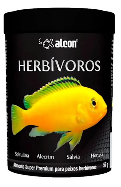 Alcon Herbívoros 57gr. Alimento Super Premium Para Peixes Ciclídeos Herbívoros