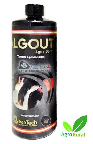 Algout 120ml. Ocean Tech. Poderoso Algicida. Elimina Agua Verde E Algas De Lagos, Fontes E Aquarios.